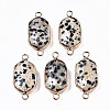 Natural Dalmatian Jasper Links Connectors G-S359-276B-1