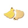 Fruit Seris 304 Stainless Steel Enamel Charms STAS-U060-03G-09-2