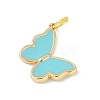 Brass Enamel Pendants KK-B114-16G-03-2