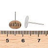 Non-Tarnish 304 Stainless Steel Flat Round Blank Peg Stud Earring Findings A-STAS-S028-37-4