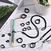 40Pcs 4 Style Silicone Rings with 10Pcs Adjustable Necklace Lanyard Anti-Lost Pendant Holder DIY-GF0008-10-4