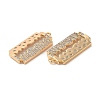 Brass & Cubic Zirconia Pendants KK-G468-65G-2