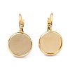 304 Stainless Steel Leverback Earring Settings LS-X-STAS-F191-03G-14mm-2
