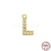 Real 18K Gold Plated 925 Sterling Silver Micro Pave Clear Cubic Zirconia Charms STER-P054-10G-L-1