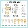 DIY Blank Dome Woven Net/Web with Feather Alloy Pendant Making Kits DIY-TA0011-22-3