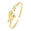 Marine Organism Brass Cuff Bangles for Women BJEW-D368-03F-G-4