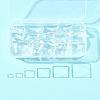 48Pcs 6 Styles Transparent Square Glass Cabochons GGLA-FS0001-06-9