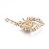 Brass Micro Pave Cubic Zirconia Links BSHE-F012-06A-G-2