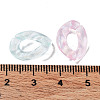 Luminous Rainbow Iridescent Plating Transparent Acrylic Linking Rings OACR-Z013-21-4