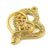 Ion Plating(IP) Real 18K Gold Plated 304 Stainless Steel Rhinestone Pendants STAS-P341-07G-02-2