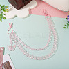 Acrylic Butterfly Layered Chain Belts for Jeans Pants HJEW-TAC0113-4