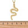 304 Stainless Steel Snake Pendant Necklaces for Women Men LS-NJEW-Z063-03G-05-2