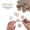 50Pcs Laser Cut Unfinished Wood Pendants WOOD-CJ0001-37-6