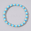 Bohemian Gradient Handmade Handmade Polymer Clay Heishi Beads Stretch Bracelets EQ3365-5-1