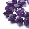 Natural Amethyst Beads Strands G-P434-10A-3