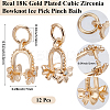 12Pcs Brass Micro Pave Cubic Zirconia Ice Pick Pinch Bails KK-BBC0018-30-2