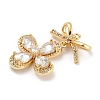 Brass Micro Cubic Zirconia Pendants KK-Q789-26G-2