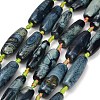 Natural Fire Crackle Agate Beads Strands GG-CBAB0A6-01-2
