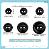 120Pcs 6 Styles 2-Hole Resin Buttons FIND-DR0001-45B-2
