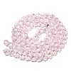 Baking Paint Transparent Glass Beads Strands DGLA-A07-T8mm-KD07-2