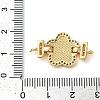 Rack Plating Brass Micro Pave Clear Cubic Zirconia Flower Links Connector Charms KK-K385-104G-01-3