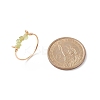 Natural Gemstone Chips Beaded Finger Rings RJEW-JR00512-5