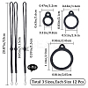 36Pcs 3 Style Silicone Rings with 6Pcs Polyester Necklace Lanyard Anti-Loss Pendant Holder DIY-GF0008-05-2