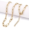 4MM Unisex 304 Stainless Steel Paperclip Chain Necklaces STAS-Q113-14G-03-1