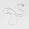 Rhodium Plated 925 Sterling Silver Coreana Chain Necklaces X-STER-M086-17A-2
