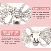 4Pcs 2 Colors Bowknot Alloy Rhinestone Shoe Decorations FIND-CP0002-27-6