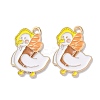 Alloy Enamel Pendants ENAM-O001-08C-G-1