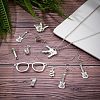 128Pcs 8 Style Tibetan Style Alloy Big Pendants TIBEP-FH0001-16-2