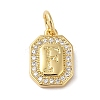 Real 18K Gold Plated Brass Micro Pave Clear Cubic Zirconia Pendants KK-L216-002G-F-1