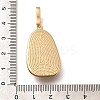 Brass Micro Pave Cubic Zirconia Pendents KK-R212-03G-02-3