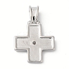 Rack Plating Brass Micro Pave Cubic Zirconia Pendants KK-R143-13P-2