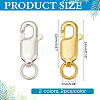 4Pcs 2 Colors 925 Sterling Silver Lobster Claw Clasps STER-ME0001-34-2