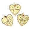 Brass with Cubic Zirconia Pendants KK-K341-01G-01-1
