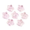 Transparent Spray Painted Frosted Glass Beads X2-GLAA-NH0003-01C-1