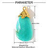 304 Stainless Steel Resin Pendants STAS-OY003-51G-2