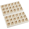 18 Grids Rectangle Wood Covered with Velvet Jewelry Trinket Display Trays LS-AJEW-WH20054-062H-01-1