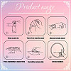 Waterproof Reflective Plastic Mirror Stickers DIY-WH0668-001-4