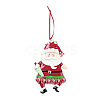 Christmas Santa Claus Handmade Polymer Clay Pendant Decorations HJEW-P017-01A-1