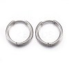 Tarnish Resistant 202 Stainless Steel Huggie Hoop Earrings EJEW-L205-02K-P-1