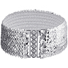 Sparkle Sequins Wide Elastic Dress Belts AJEW-WH20128-026P-03-1