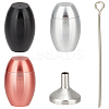 3Pcs 3 Colors Aluminium Alloy Cremation Urn DJEW-CN0001-28B-1
