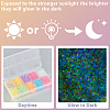 120G 10 Colors Luminous Frosted Glass Beads GLAA-OC0001-45-4