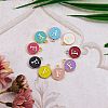 120Pcs 12 Colors Golden Plated Alloy Charms ENAM-SZ0001-64F-4