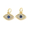 Brass Micro Pave Cubic Zirconia Charms KK-U056-27G-1