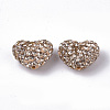 Polymer Clay Rhinestone Beads X-RB-S055-26A-01-2