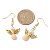 Angel Antique Golden Alloy & Resin Dangle Earrings EJEW-JE05686-08-3